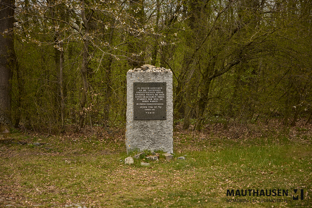 4.13.1.0028_Jüdische Jugend Österreich.jpg; 4.13.1.0028; KZ-Gedenkstätte Mauthausen:
Gedenkstein des Verbandes der jüdischen Jugend Österreichs im Denkmalpark; digitale Fotografie